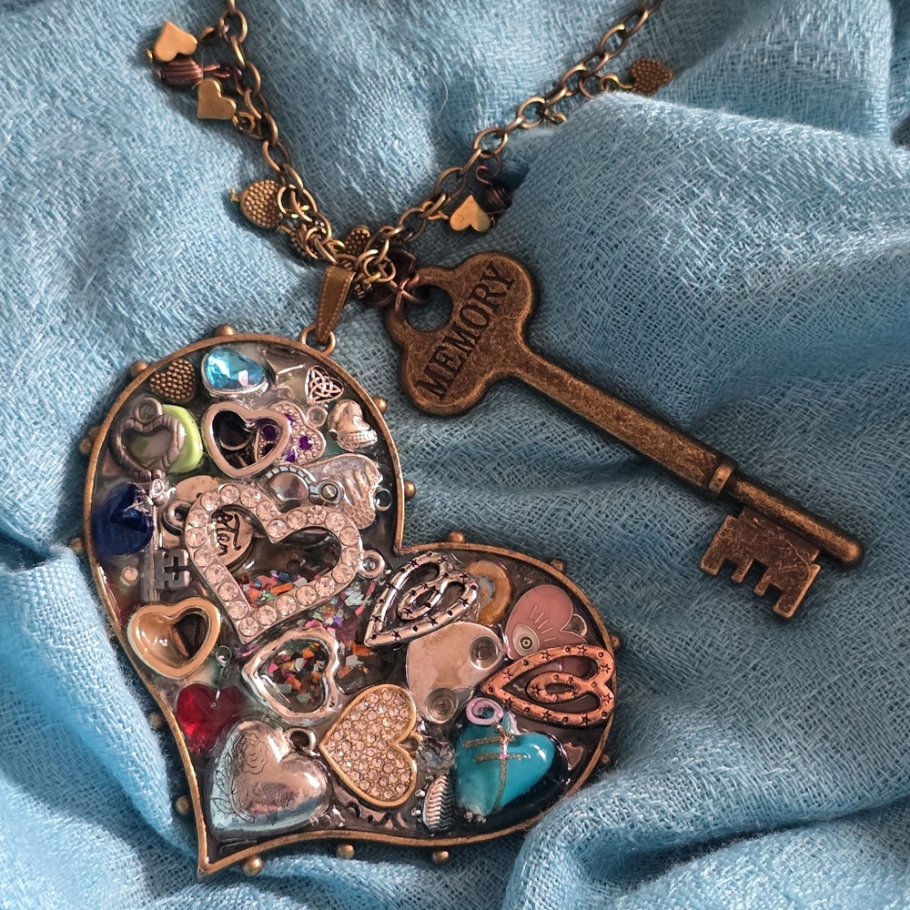I'll Never Forget You! Heart Full Of Hearts Pendant Necklace